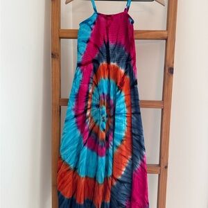 Colorful Tie-Dye Kids Dress